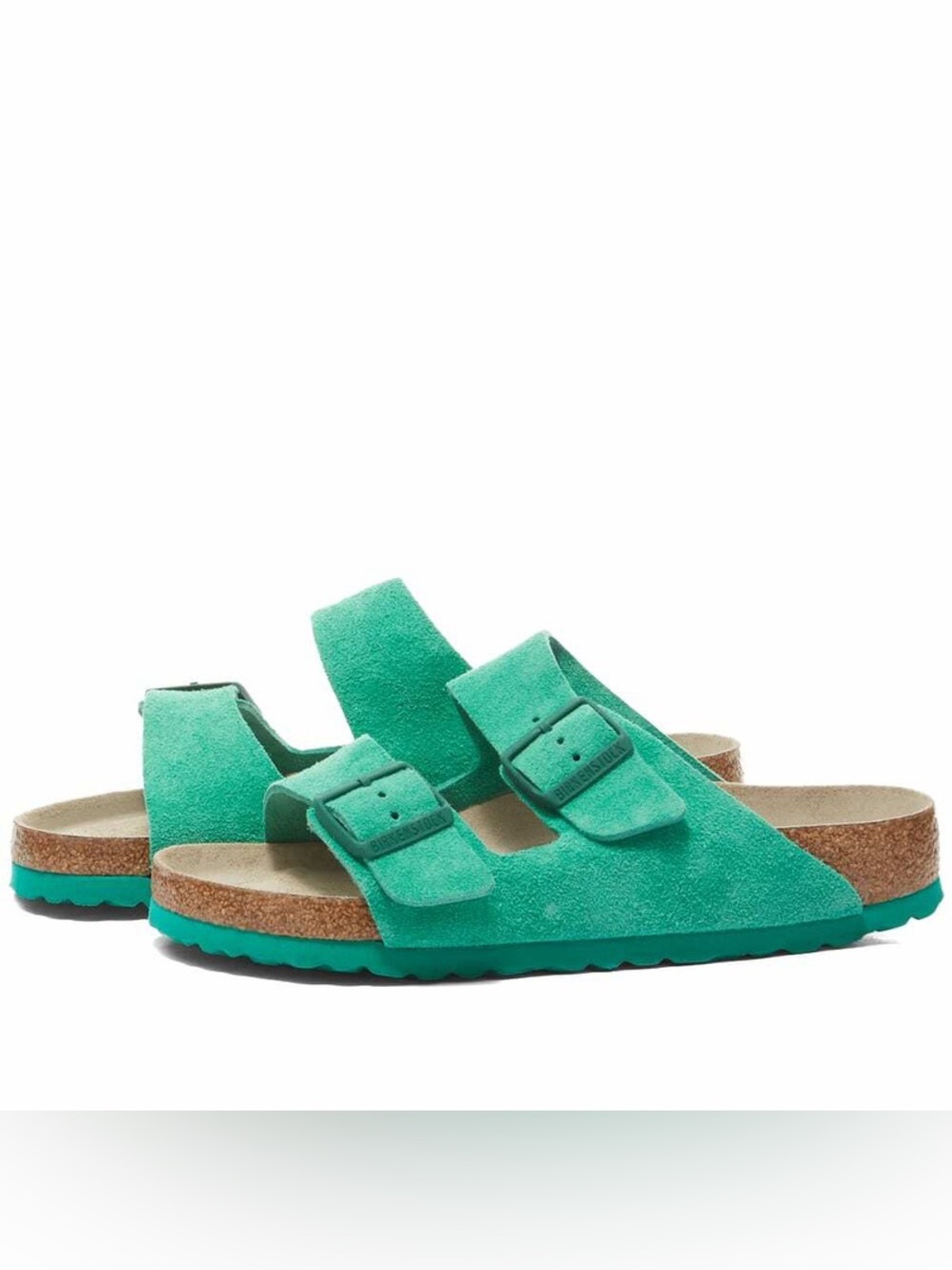 Birkenstock Arizona in Bold Green Suede